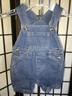 Baby Rebels Infant Unisex 6/9 Months Blue Denim Striped Shorts Overalls