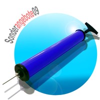 Ballpumpe Fussball - Pumpe Luftpumpe Nadelventiel blau mit Ventilnadel 30cm