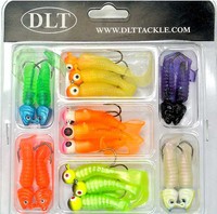 17 Stk. Gummifisch fischköder Kunstköder Gummiköder Angelköder Jigkopf Angel Neu