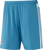 ADIDAS FC SCHALKE 04 AWAY SHORT HOSE TRIKOT 2015/2016 BLAU