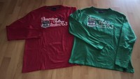 2 x REDWOOD Langarmshirts Shirts Gr. L / XL - rot und grün 