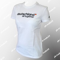 Adidas Damen Deutschland T-Shirt weiss Fan Trikot für Fußball EM 2016 
