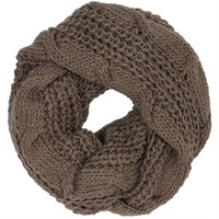 CASPAR warmer Damen Grob Strick Loop Schlauchschal Schal Zopfmuster klassisch