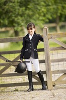 Equi Theme Kinder Softshell Turnierjacket SOFT WHITE Reitjacket schwarz 