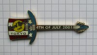 HARD ROCK CAFE TOKYO 4TH OF JULY  UNCLE SAM HAT GUITAR LE .. Pin (30g)