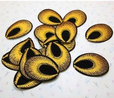 New 10pcs Embroidered Cloth Iron On Patch Sew Motif Applique peacock eye KQY-15