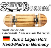 Komplett Holz Fingerskateboard TI/SWZ/WS SOUTHBOARDS® Handmade Wood Fingerboard