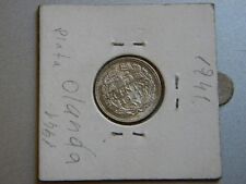 Antique Metal Coin Netherlands 25 Cents 1941
