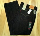 NWT Levis 541 Men's Jeans Big & Tall Athletic Fit Dark Black Color - 44 x 32