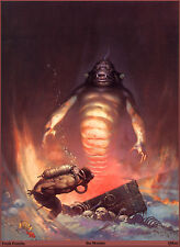 Authentic Frank Frazetta Print "Sea Monster" #9 17X23