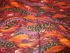 2 Yds + 6" Robert Kaufman Shades Of Purple,Orange & Magenta Print Fabric -