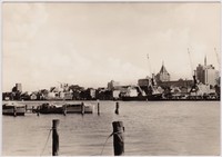 Foto Ansichtskarte Rostock Blick vom Gehlsdorfer Ufer 1966 