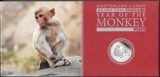 Australia 2016 P 3 Coin Silver Lunar Monkey Proof Set 3 Coins Australian Bullion