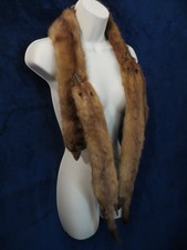 Vintage Hollywood Movie Star Light Honey Mink 64" Fur Stole Front Snap Lucy 50's
