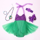 Newborn Mermaid Baby Tutu Dress Princess Ariel Sling Lace Sequins Infant Costume