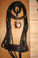 Hans Melzer Kandare Krusemark schwarz mit braunem Lack 