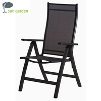 Gartenstuhl Sun Garden London Klappsessel in anthrazit schwarz Sessel Klappstuhl
