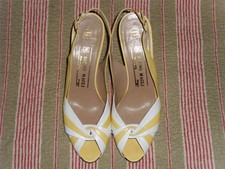 Womens Heels Shoes Size 7Aa Vintage Bruno Magli Italian Leather Slingback