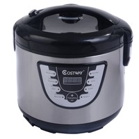 1,8L Edelstahl Reiskocher Multikocher Dampfgar Schnellkochtopf Reis Dampf 1000W