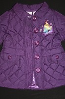 Disney Princess Purple Quilted Lightweight Jacket Coat Baby Girl's 12 Months 12M