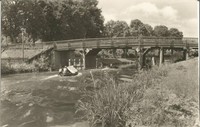 Zehdenick, Mark, Partie an der Kampbrücke, DDR-Foto-Ansichtskarte von 1960