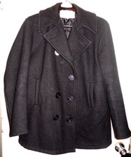 USN US Navy Men's Black Std Issue Wool Peacoat Enlisted MP72132 sz 42