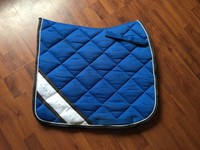 Dressur Schabracke Strass Design Weiß - Blau - Grau Warmblut