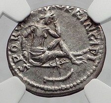 TRAJAN Captures DACIA Captive Sword 103AD Ancient Silver Roman Coin NGC i60197