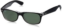 Ray-Ban RB2132 New Wayfarer Non-Polarized Sunglasses 52mm 52 mm Black (6052)