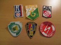 6 verschiedene DDR Oberliga Aufnäher Chemie Leipzig Rot Weiß Erfurt....