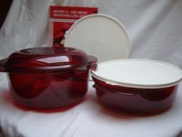 Tupperware Micro 3 Gar-Set eleganzia-rot  Neu   
