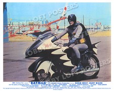 BATMAN LOBBY SCENE CARD # 1 POSTER UK 1966 ADAM WEST THE BATCYCLE