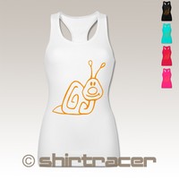BL8770 Damen Frauen Tank Top Racerback - Sonstige Tiere - Schnecke
