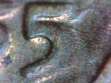 1955 P Wheat Penny Au/Unc Poor Man Double 5/5