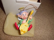  DISNEY DCA GROLIER Dopey Angel Playing Music Christmas Magic Holiday Ornament