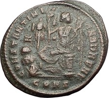 CONSTANTINE I the GREAT victory over LICINIUS 327AD Ancient Roman Coin i58361