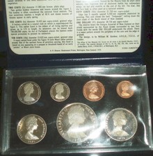 1975 New Zealand Proof Set in Original Presentation Case.Beautiful set.