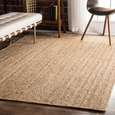 nuLOOM Alexa Eco Natural Fiber Braided Reversible Jute Rug (4u0027 x ...