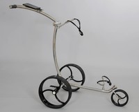 Tour Made RT-210W Edelstahl poliert Golf Push Trolley Caddy Wave Design Neu