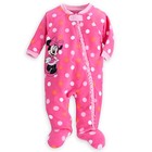 Minnie Mouse polka dot Sleeper Pajamas NWT Disney Store baby girl sz 0-24 months
