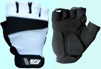 WEIß GEL, GEPOLSTERT FJS RADFAHREN/RAD/FAHRRAD MTB FAHRRAD-HANDSCHUHE-S,M,L,XL