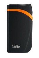COLIBRI Feuerzeug Falcon schwarz/orange Jet mit Schrägflamme NEU OVP