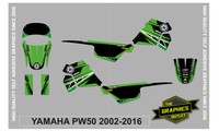 YAMAHA PW50 2002 - 2016 FULL MX MOTOCROSS GRAPHICS KIT  STYLE 6