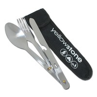 YELLOWSTONE Edelstahl Outdoor Besteck -Campingbesteck -Camping Essbesteck  TOP!