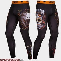 Venum Spats Santa Muerte 2.0 schwarz S M L XL 2XL Leggings Tights MMA Grappling