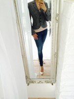 s.Oliver Selection Blazer Kostüm Hosenanzug Business Look S/36 38 Grau Schwarz