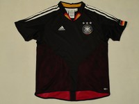 Adidas Deutschland Trikot Jersey DFB EM 2004 Black T-Shirt Maglia Camiseta 152 M