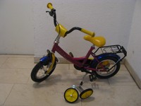 Kinderfahrrad 12 Zoll mit Stützräder Mädchen Fahrrad blau gelb pink schwarz Top