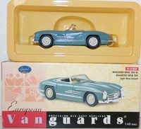 VANGUARDS 1/43 VA07800 MERCEDES BENZ 300 SL ROADSTER OPEN TOP LIGHT BLUE CREAM