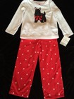 CARTERS GIRLS 2PC SOFT FLEECE RED WHITE DOTS SCOTTIE DOG PAJAMAS PJS Size 4 NWT